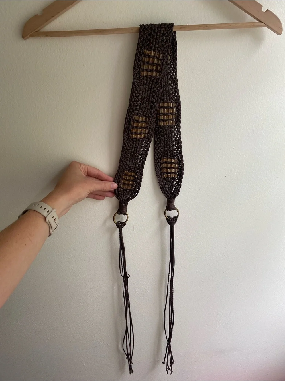 Brown beaded belt
